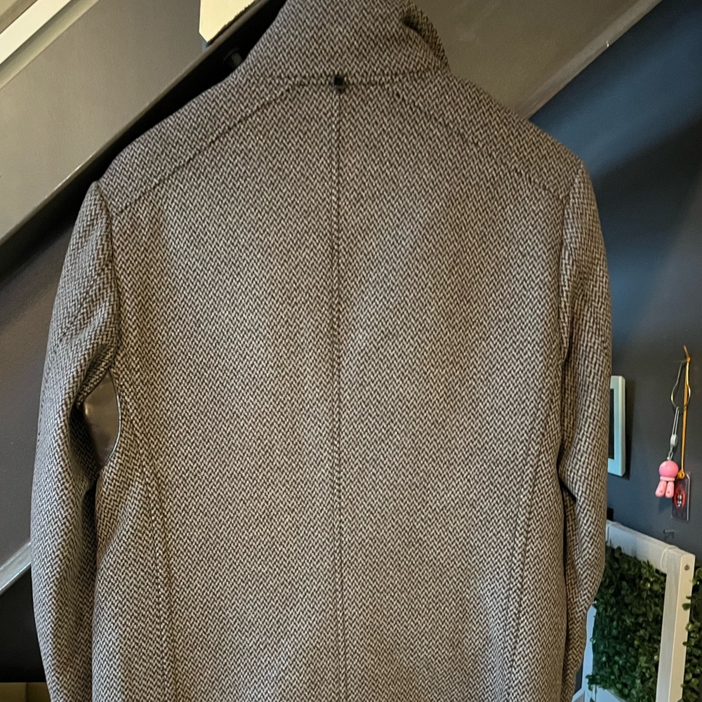 RUDSAK Wool with Leather Trim Herringbone Jacket - Size S - Picture 5 of 15